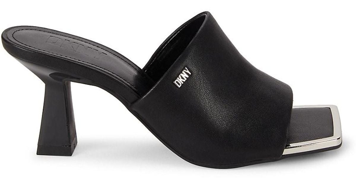 DKNY Kellyn Block Heel Sandals in Black Lyst Australia