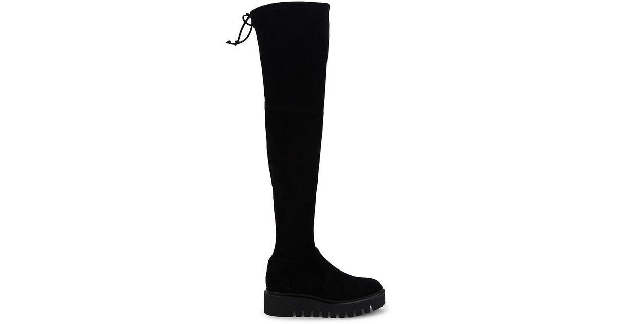Stuart Weitzman Leather Chalet Over-the-knee Boots in Black | Lyst ...