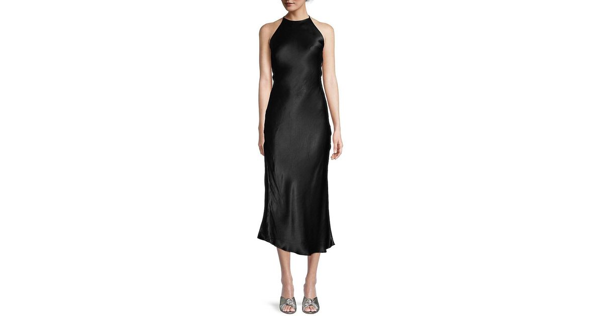 Bardot Mila Cowl Back Slip Dress in Black | Lyst