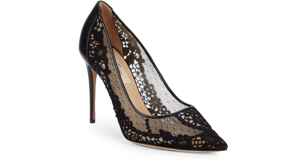 valentino lace pumps