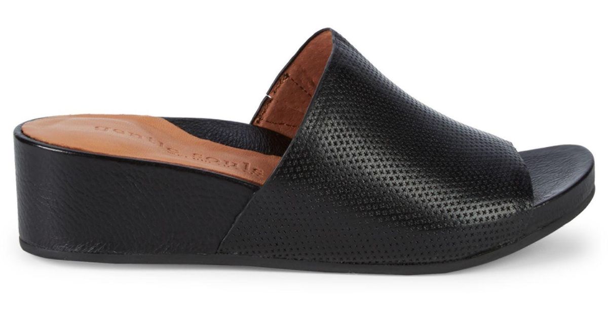 gentle souls judith leather wedge slides