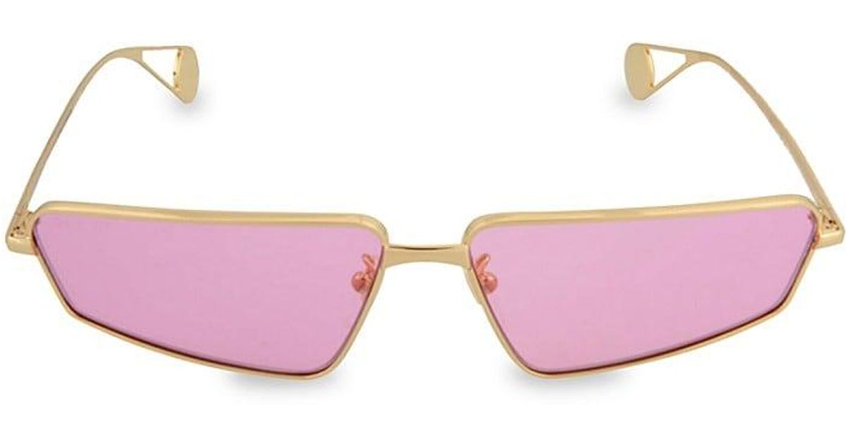 Gucci 63mm Cat Eye Sunglasses in Gold (Metallic) Lyst
