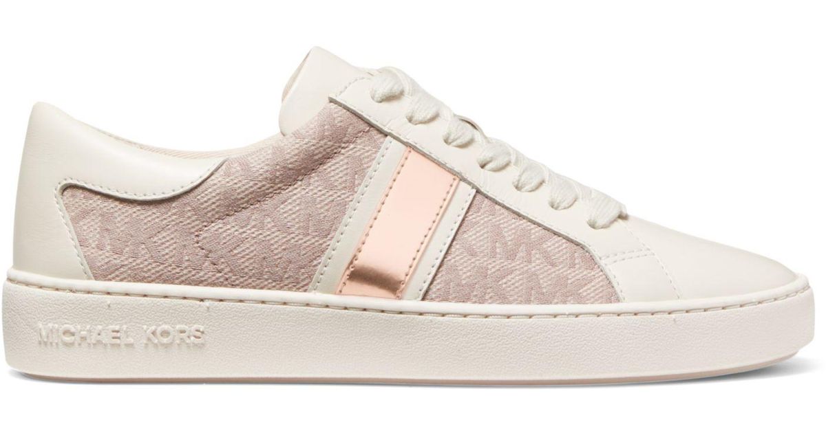 MICHAEL Michael Kors Keaton Stripe Low-cut Sneakers in Pink | Lyst