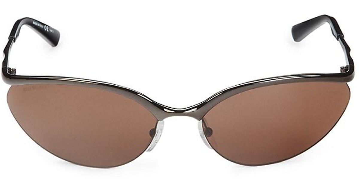 Balenciaga 71mm Cat Eye Sunglasses in Brown | Lyst