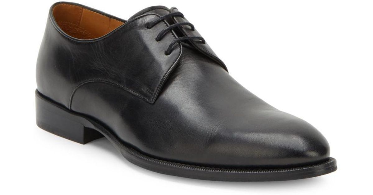 Vince Camuto Brogan Leather Derby Shoes in Black for Men - Lyst