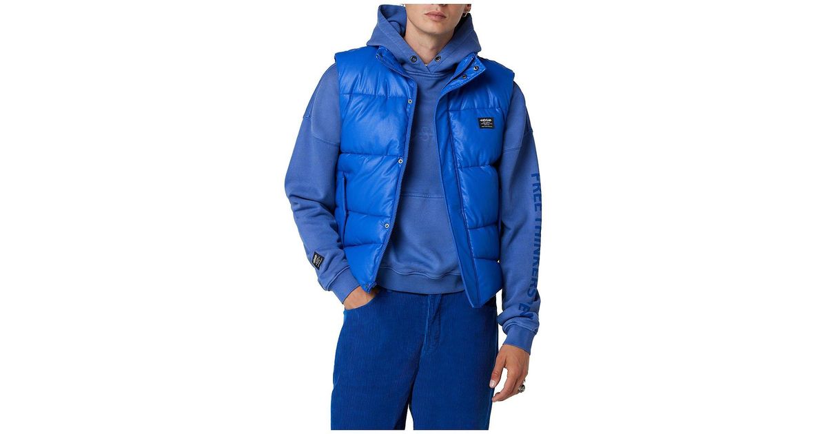 H by Hudson Hudson Logo Patch Puffer Vest in Blue for Men Lyst