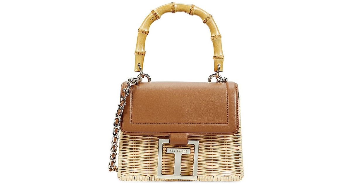 Ted Baker Jaylisa Rattan Crossbody Bag in Metallic | Lyst UK