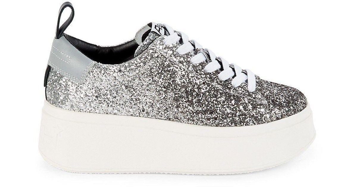 Ash Moby Glitter Platform Sneakers Lyst