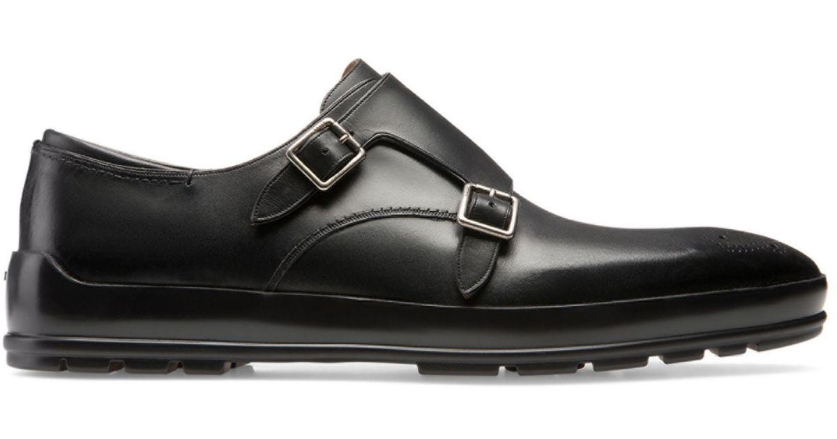 bally rempton double monk strap leather loafer