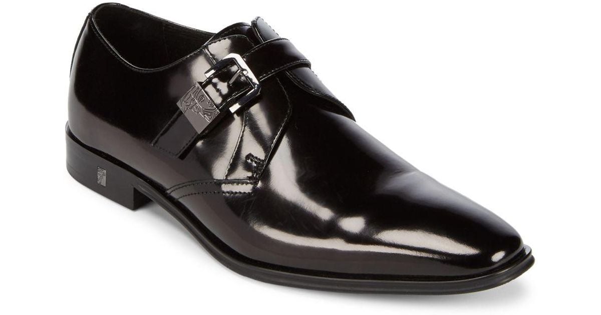 Versace Leather Double Monk Shoes in 