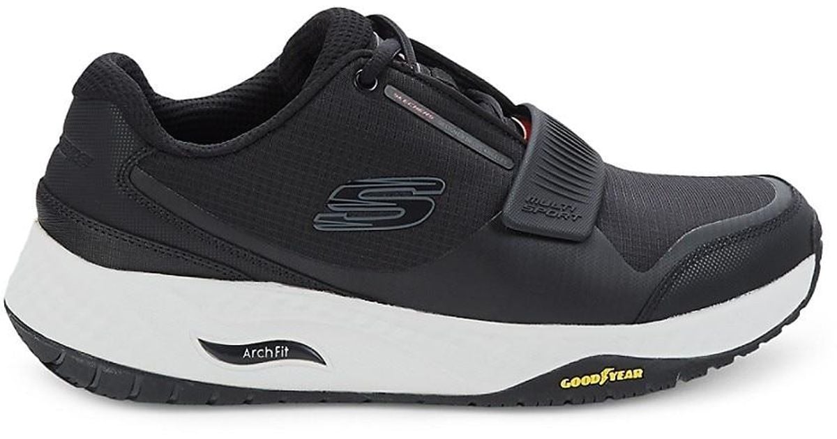 Skechers Logo Slip On Sneakers in Black for Men Lyst UK