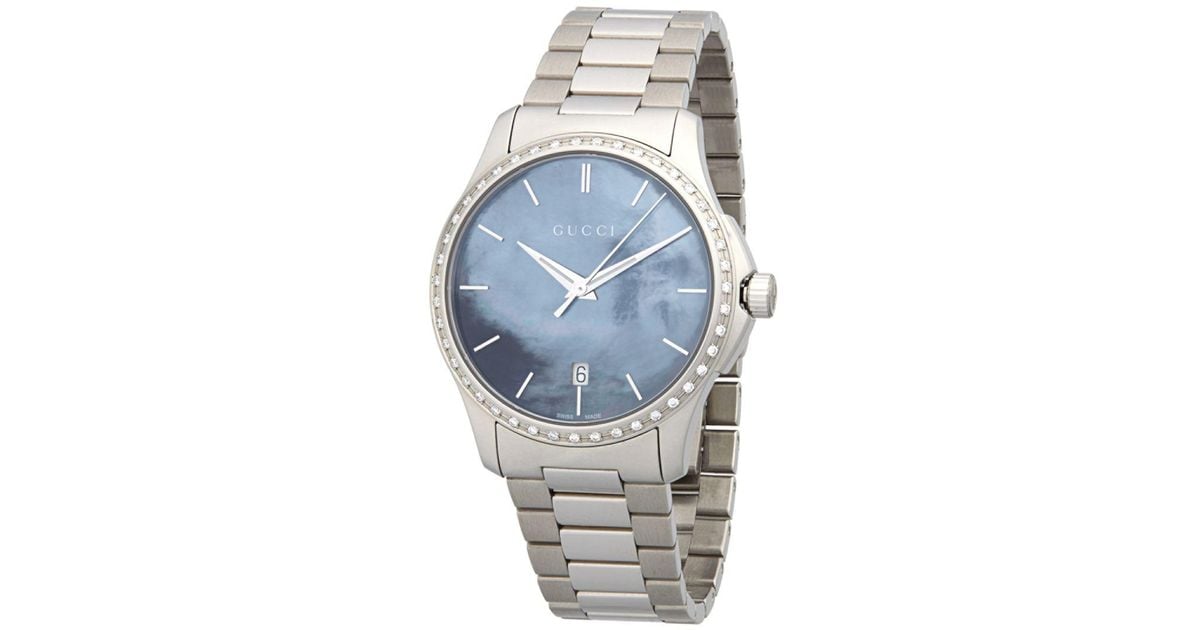 gucci mother of pearl watch