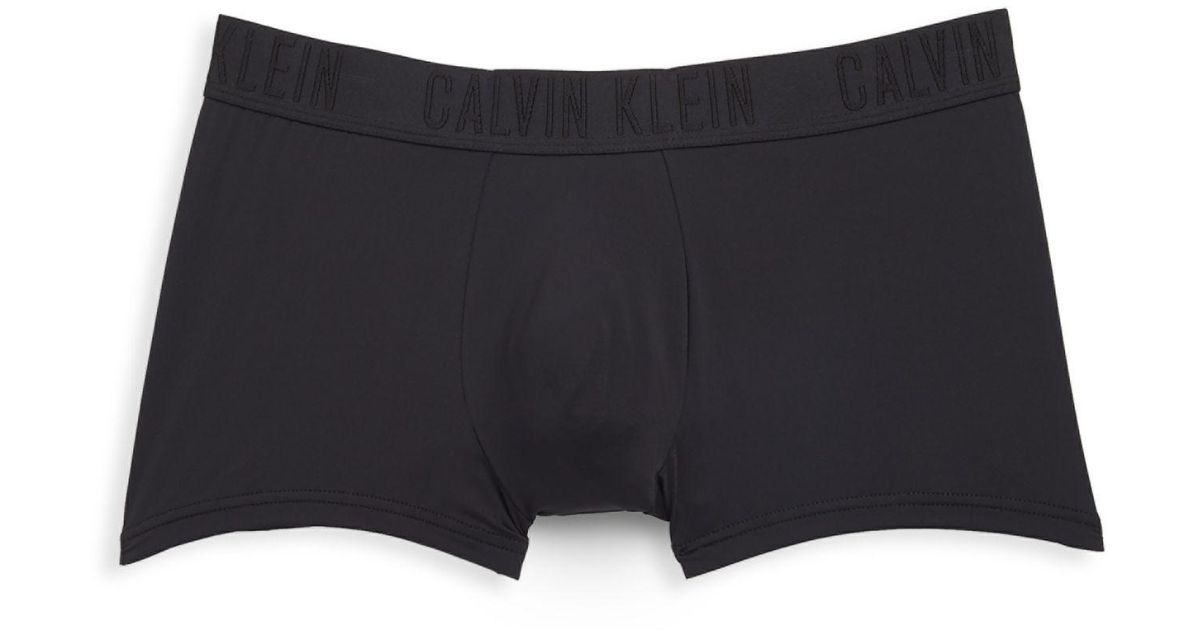 Calvin Klein Synthetic Ck Black Micro Low-rise Trunks for Men - Lyst