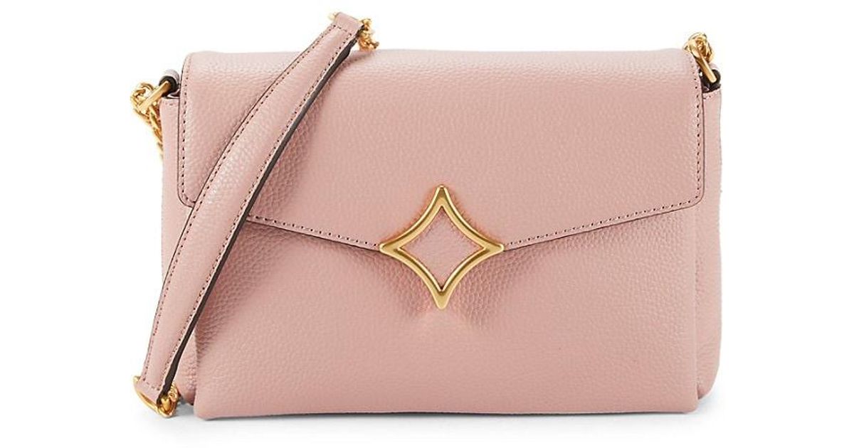 orYANY Textured Leather Crossbody Bag in Pink | Lyst UK