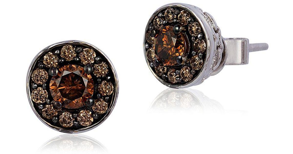 Lyst Le Vian Chocolate Diamond And 14k Vanilla Gold Stud Earrings Lyst Le Vian Chocolate Diamond And 14k Vanilla Gold Stud Earrings 1 19 Tcw In Metallic