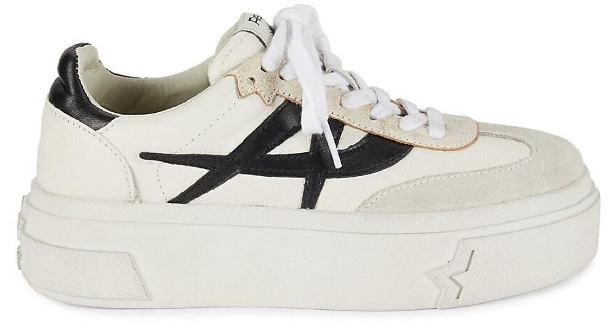 Off White Ash Flatform Trainers ASH Match Off White Chrome Free
