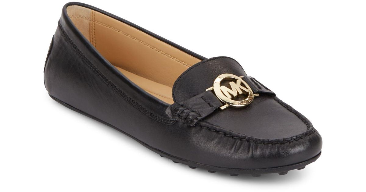 MICHAEL Michael Kors Molly Leather Loafers in Black | Lyst