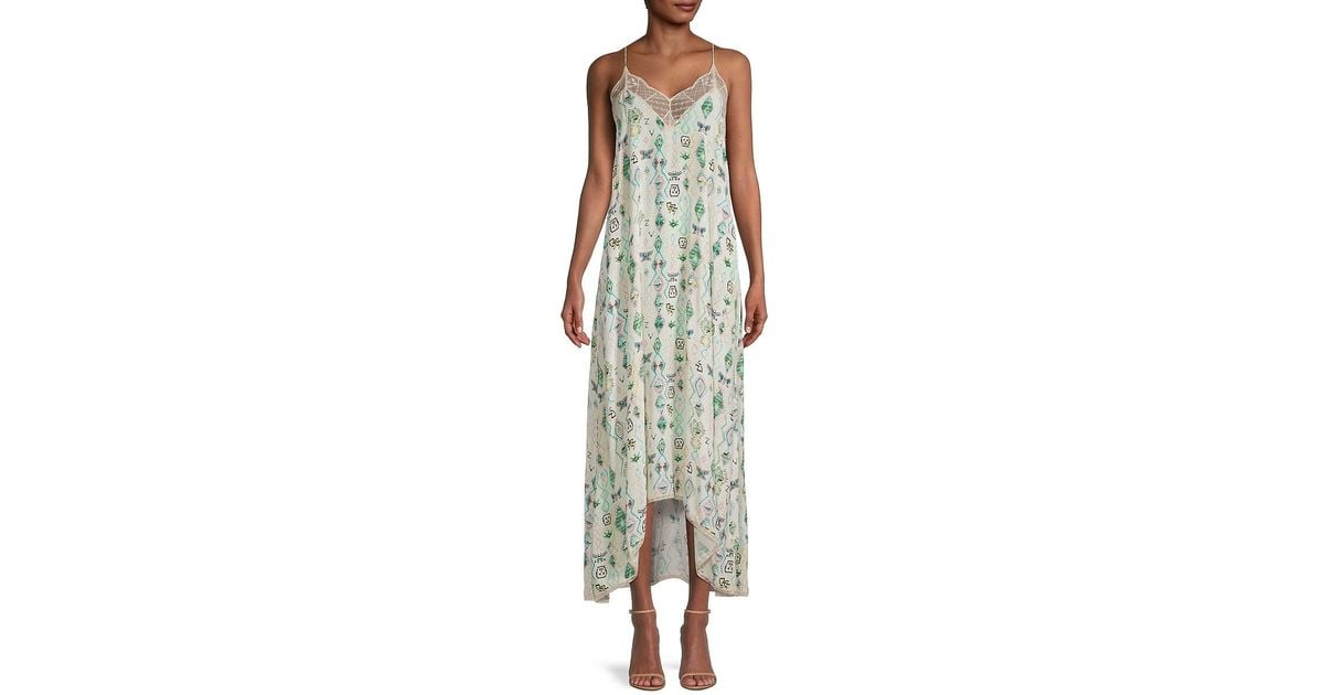 Zadig & Voltaire Risty Kilim High-low Slip Dress | Lyst