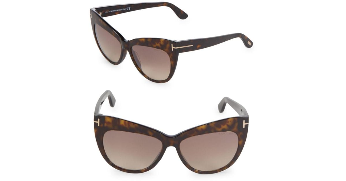 Tom Ford 56mm Cat Eye Sunglasses in Brown - Lyst