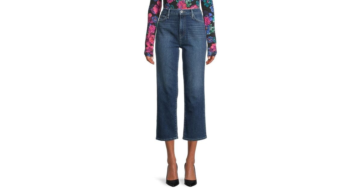 H by Hudson Hudson Noa Midrise Straight Cropped Jeans in Blue | Lyst