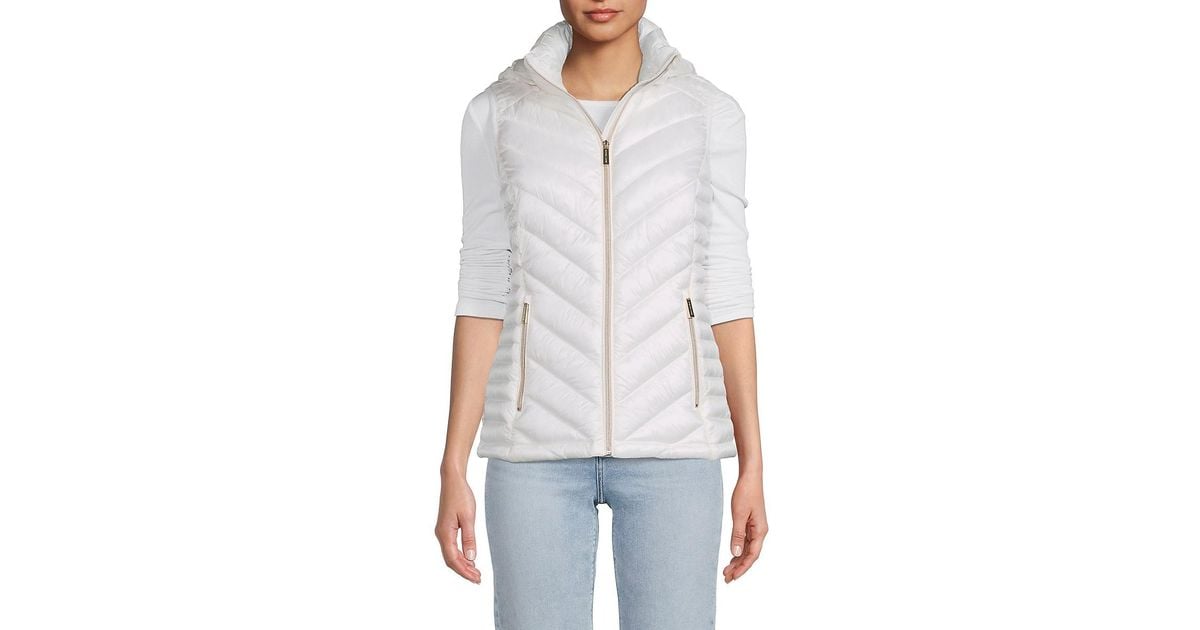 Michael kors vest womens white cheap
