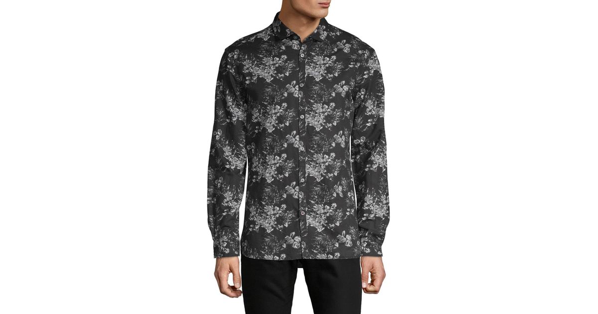 john varvatos floral shirt