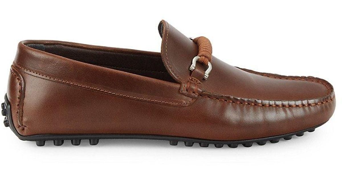 Bruno Magli Torro Leather Driving Loafers in Brown for Men | Lyst
