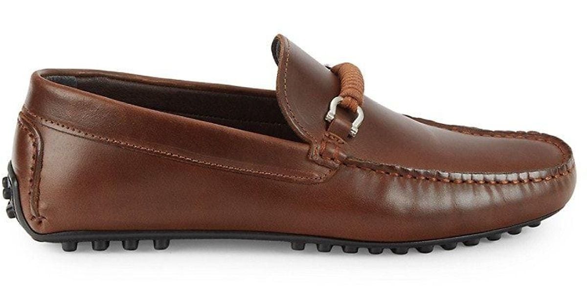 Bruno Magli Torro Leather Driving Loafers in Brown for Men Lyst