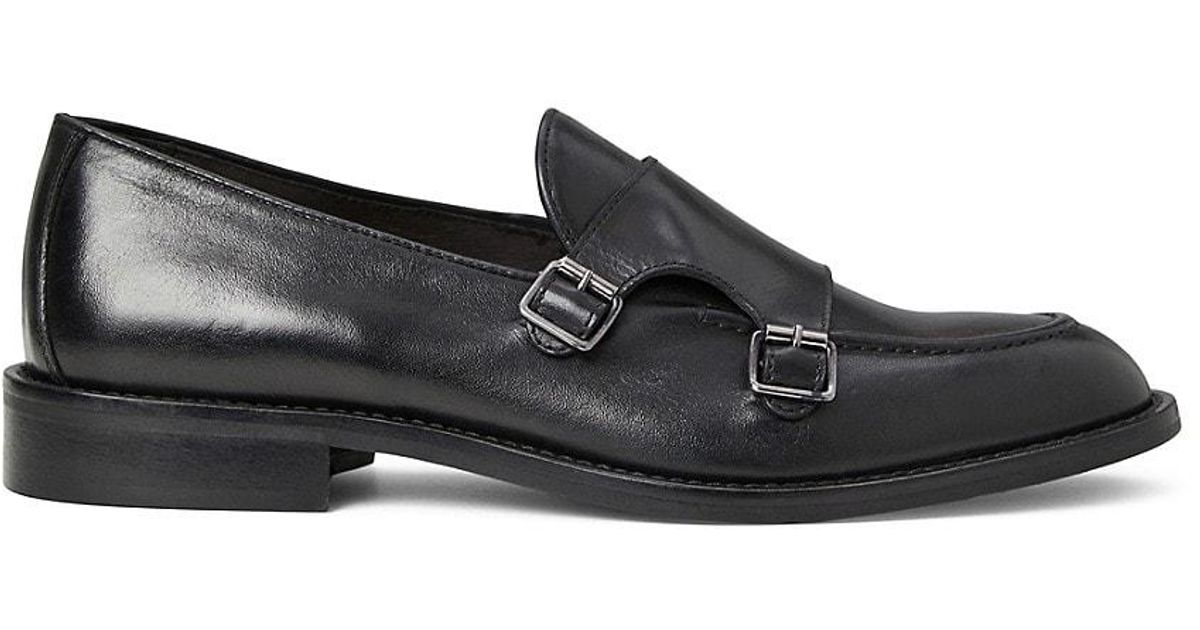 Bruno Magli Blake Leather Double Monk Strap Shoes in Black for Men Lyst UK