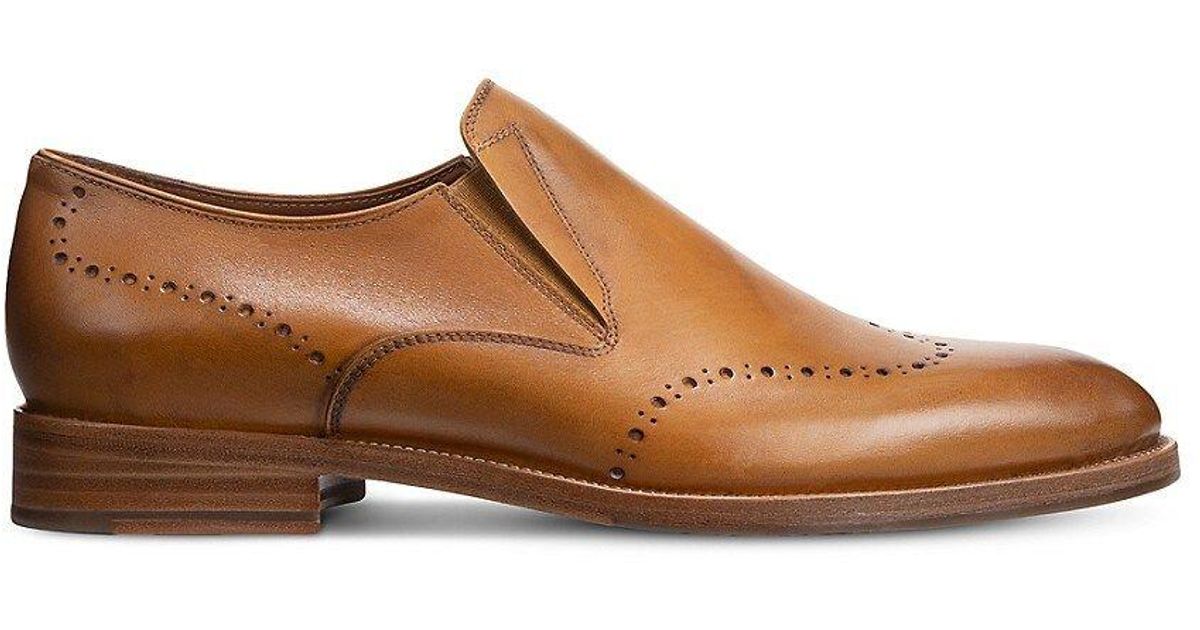 Allen Edmonds Lucca Brogue Oxford Loafers in Brown for Men | Lyst