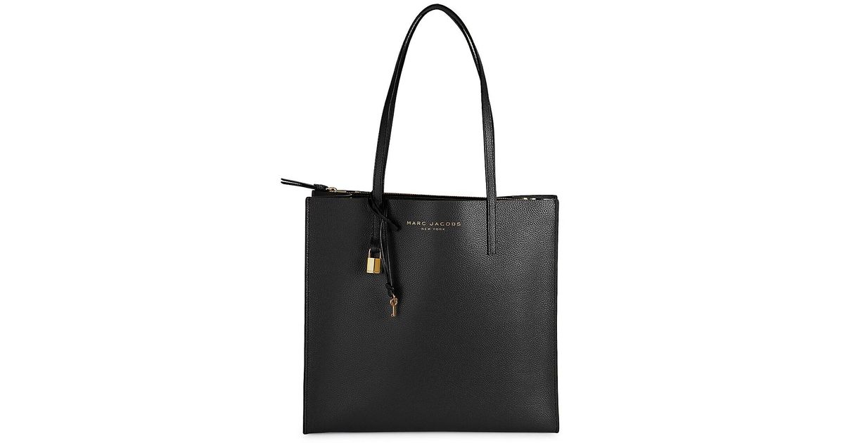 Marc Jacobs Grind Leather Tote in Black Lyst UK