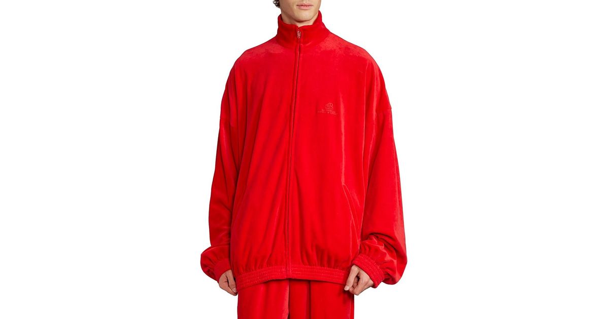 balenciaga tracksuit red