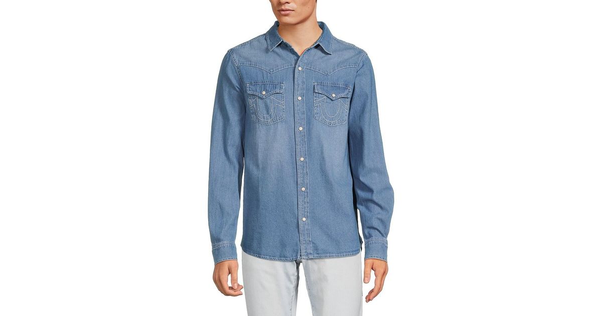 true religion denim shirt
