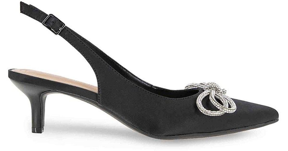 BCBGeneration 51mm Donna Crystal Bow Pumps in Black Lyst Canada