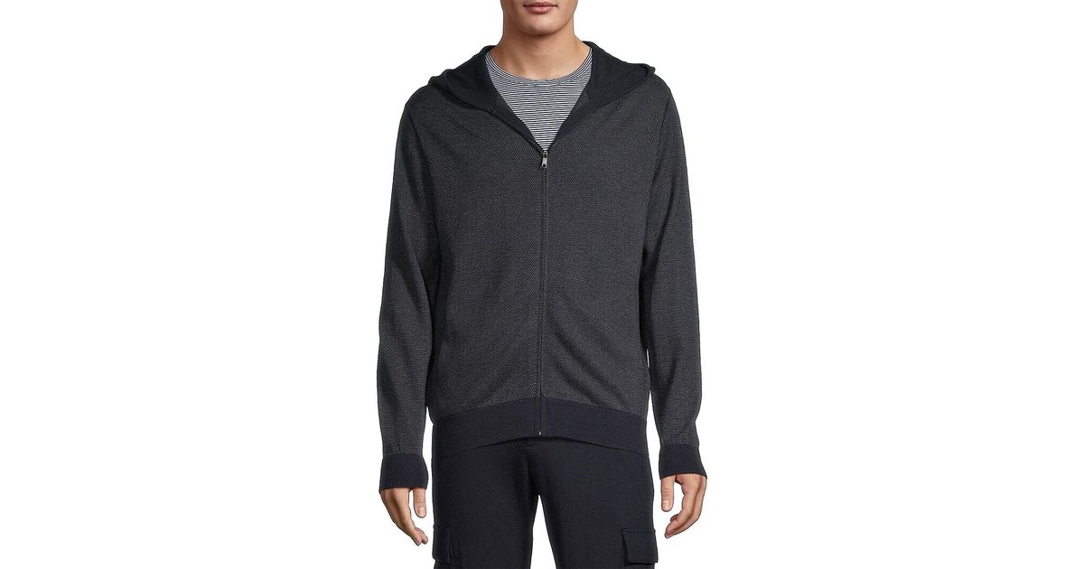 Vince - Birdseye Henley Hoodie