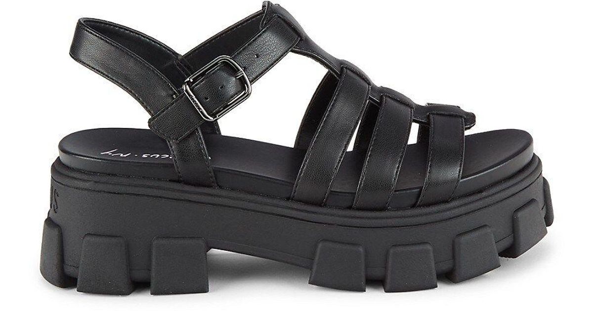 Circus by Sam Edelman Gilla Chunky Gladiator Platform Sandals in Black