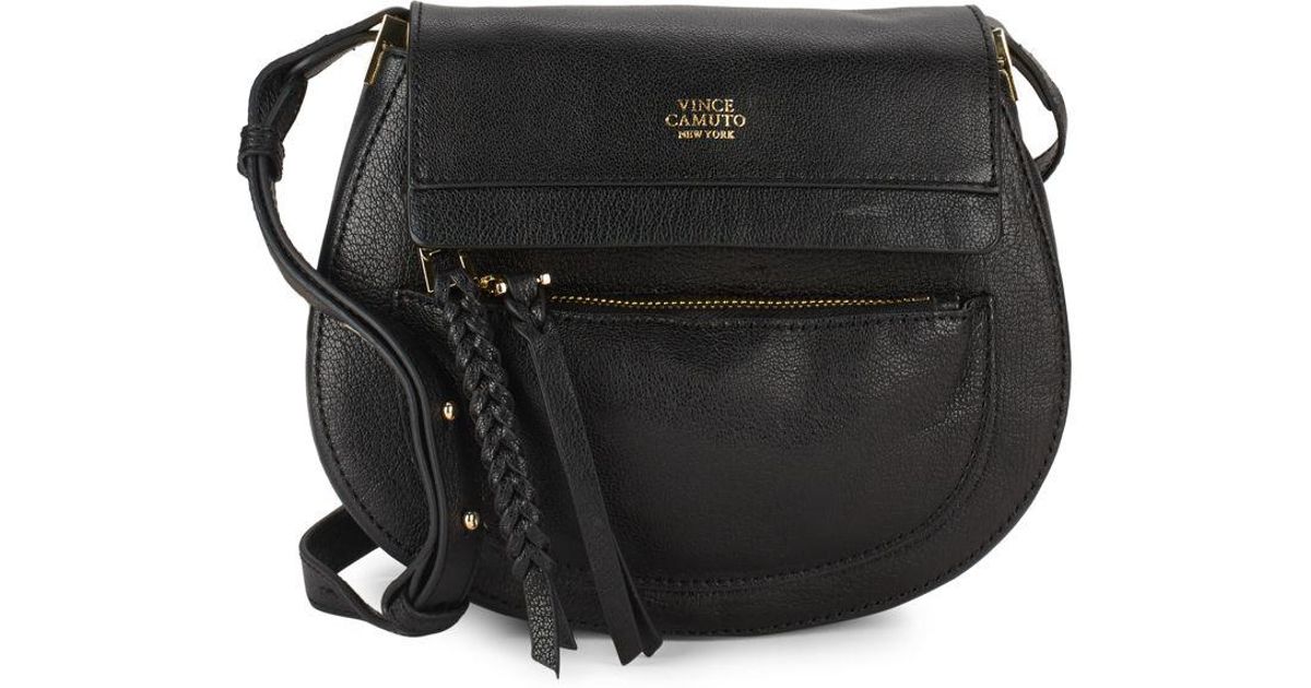 black cross body saddle bag