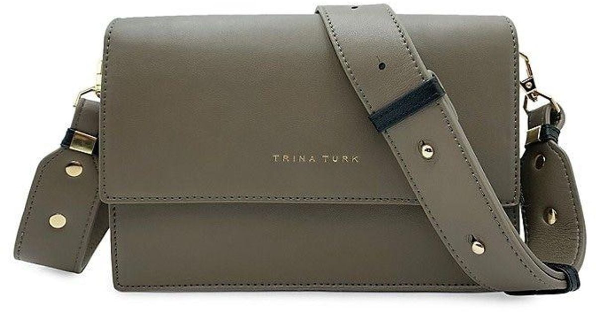 Trina Turk Leather Crossbody Bag in Green Lyst