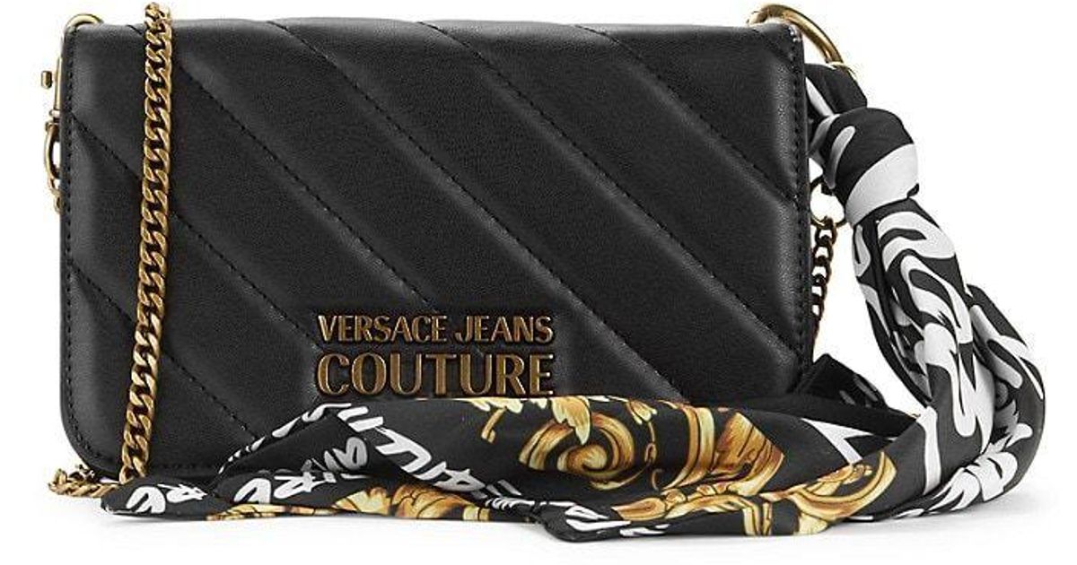 Versace Jeans Couture Range A Thelma Quilted Crossbody Bag in Black | Lyst