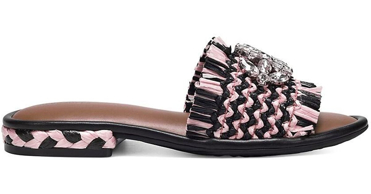 Aerosoles Jam Crystal Raffia Sandals in Pink Combo (Pink) Lyst