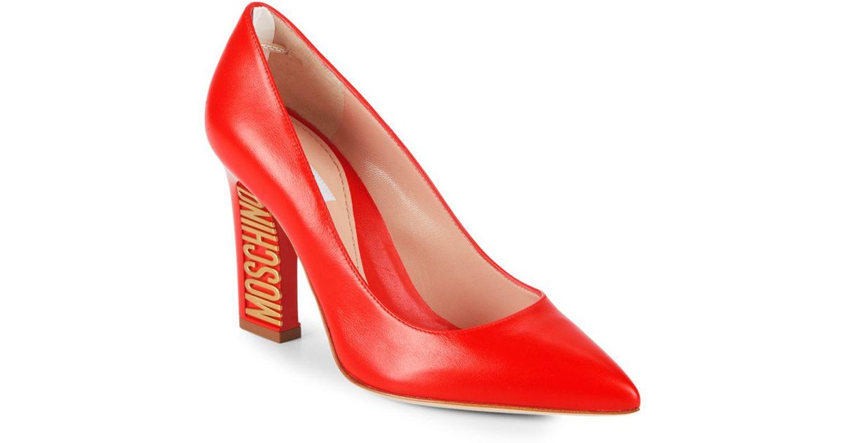 moschino red heels