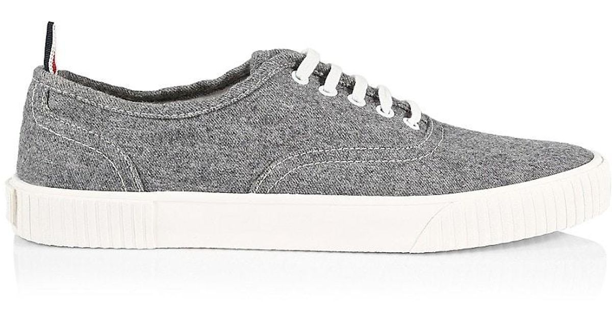 Thom Browne Heritage Wool Trainers in Grey (Grey) for Men Lyst UK