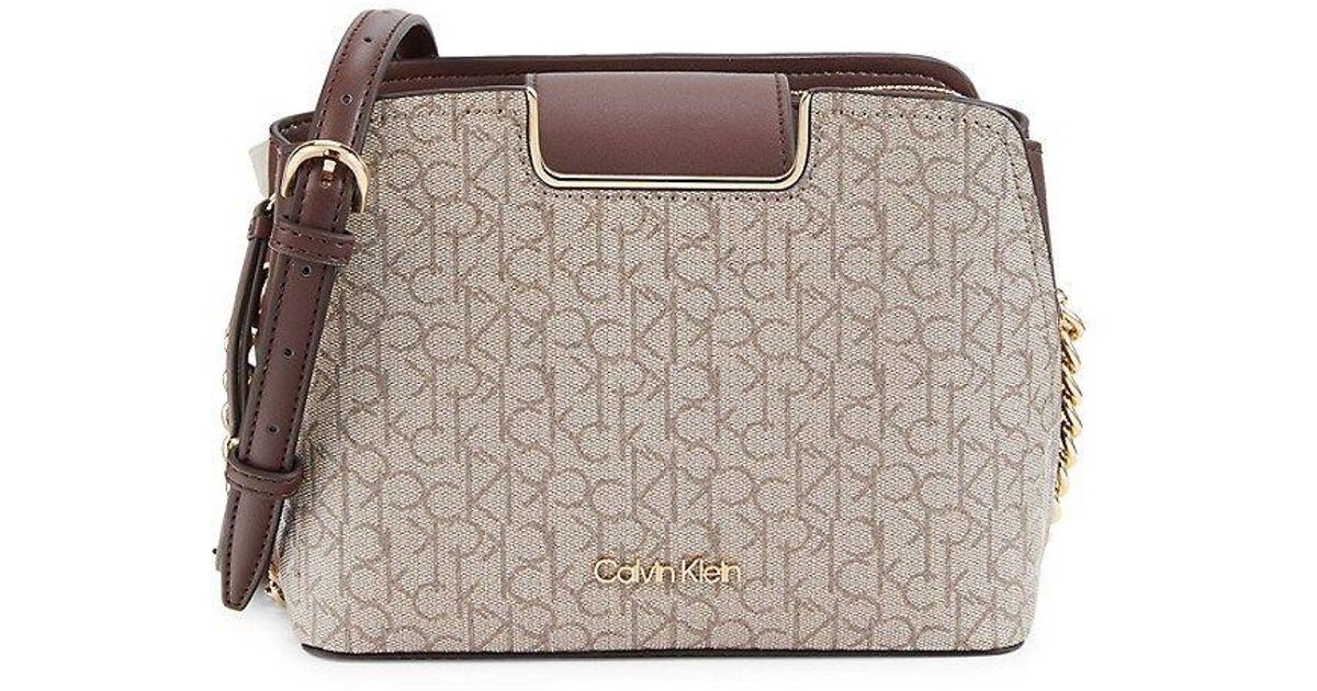 Descubrir 49+ imagen calvin klein finley signature crossbody