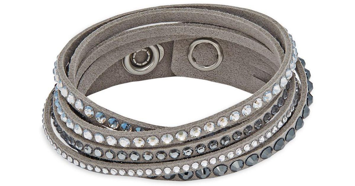 Swarovski suede wrap bracelet sale