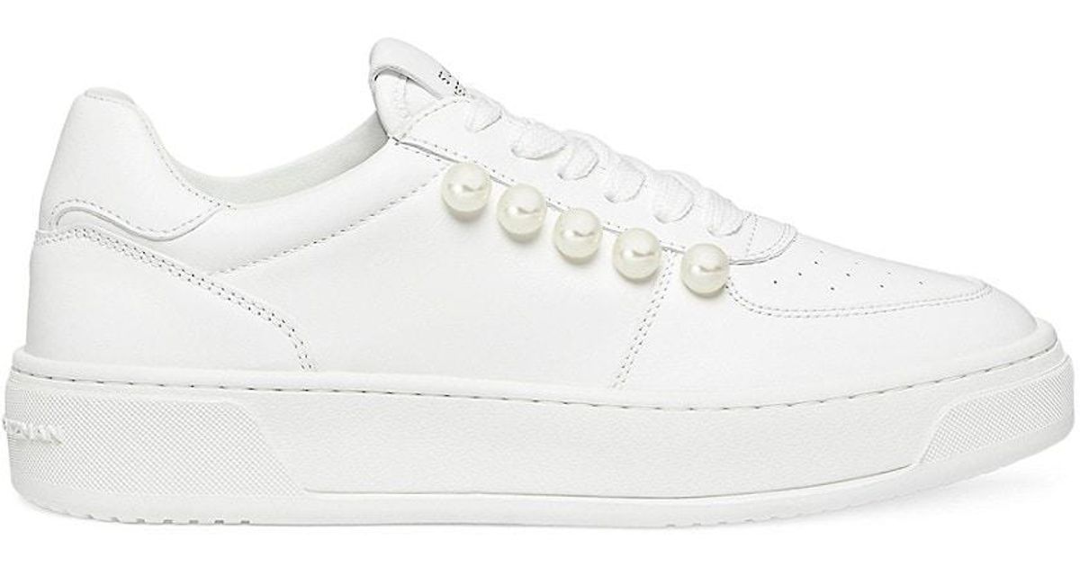 スニーカー STUART WEITZMAN Women Sneakers SH305WT PK White Designer Sneakers for Women | Stuart Weitzman
