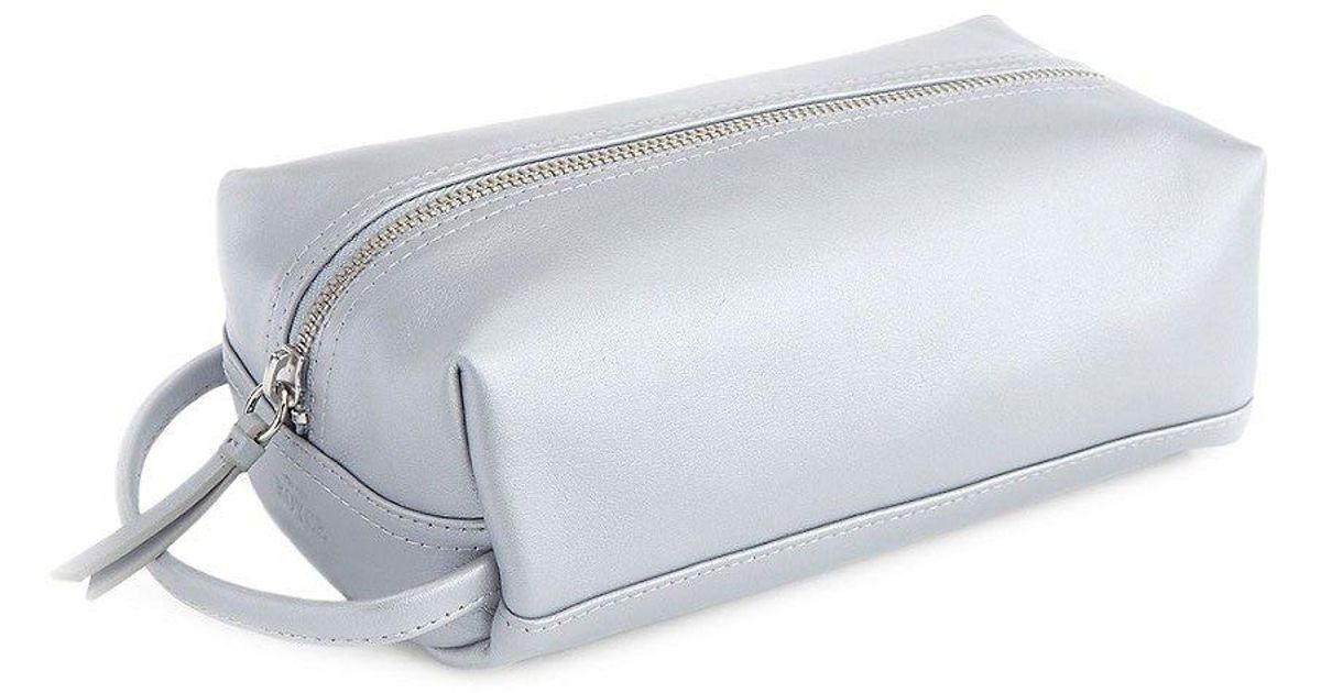 ROYCE New York Leather Cosmetic Bag in White Lyst