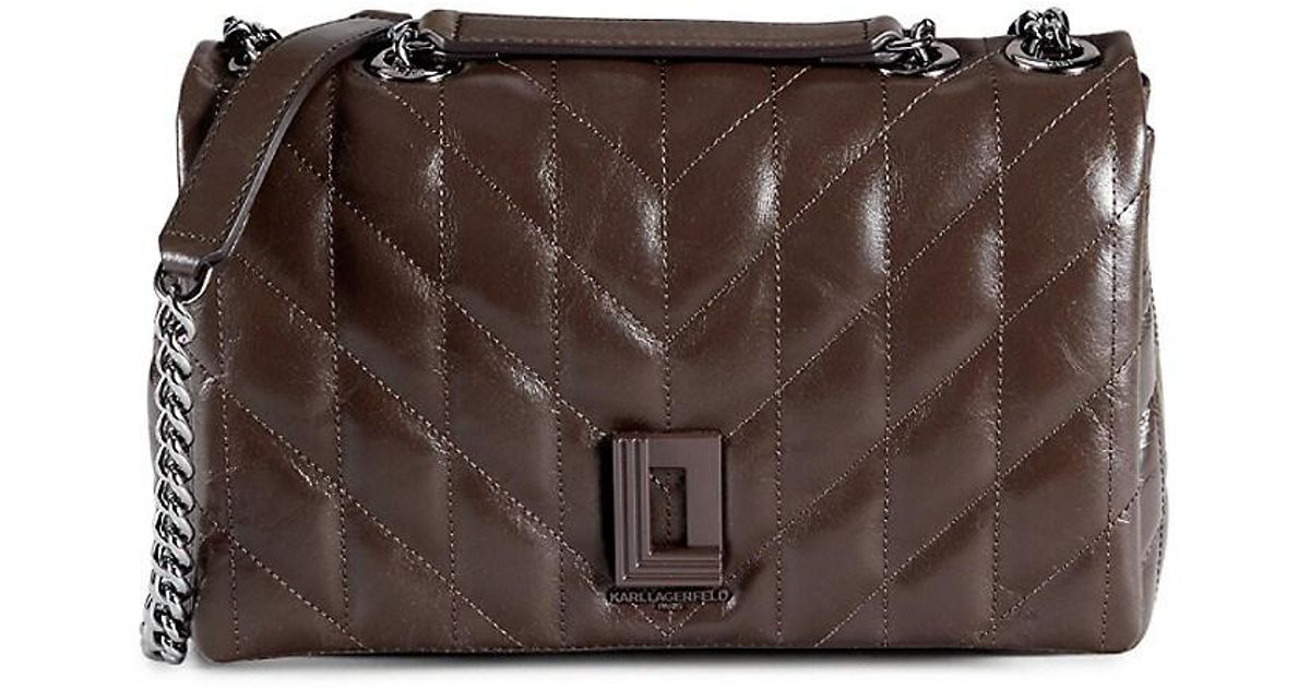 Karl Lagerfeld Lafayette Quilted Leather Shoulder Bag Lyst