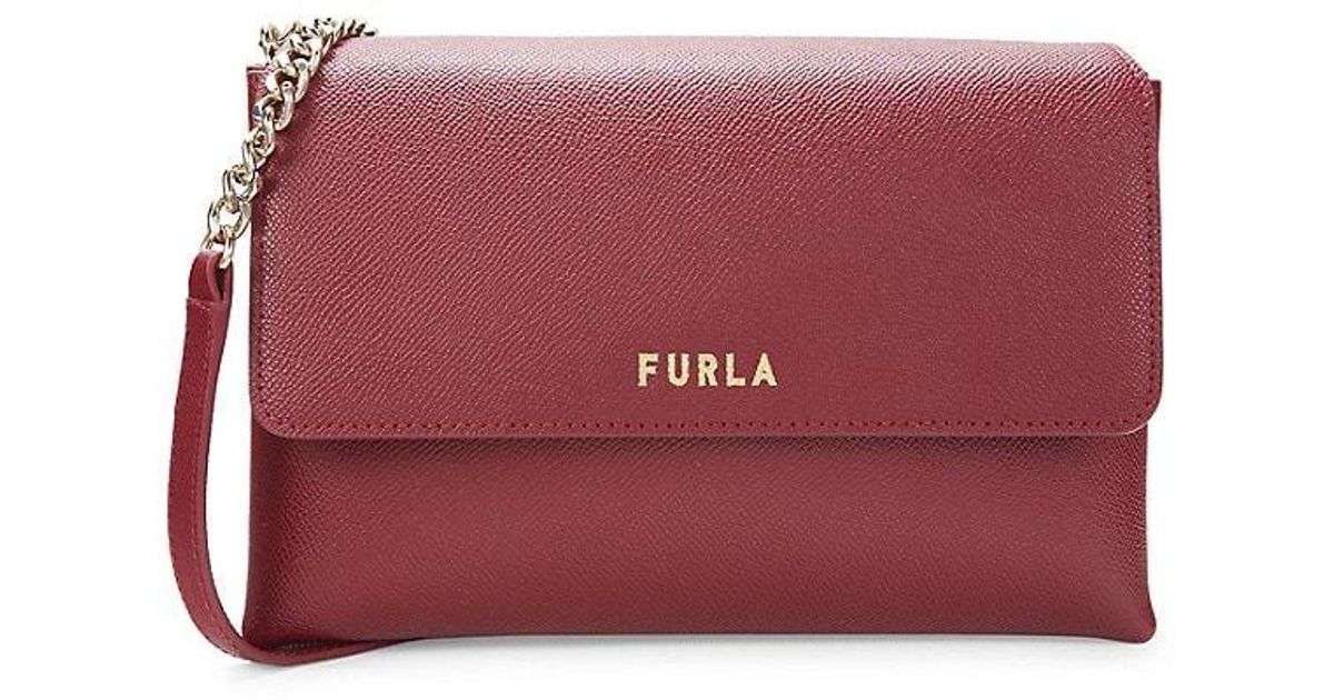Furla Eos Leather Crossbody Bag in Red Lyst