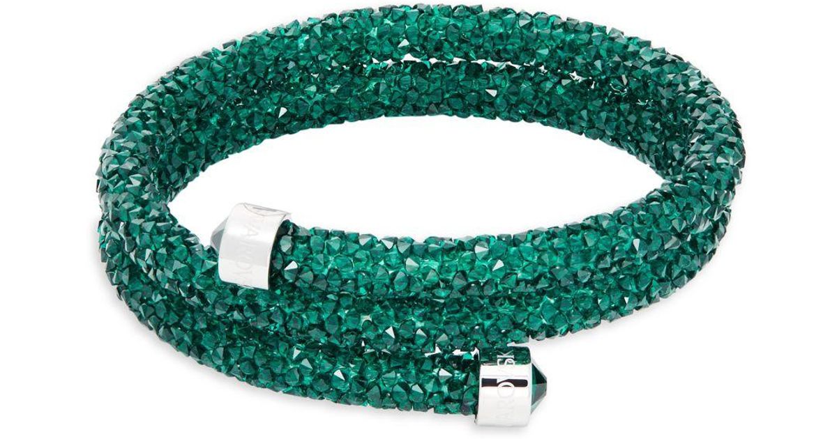 Dissoo® Emerald Green Pavé Sterling Silver Cuff Bracelet