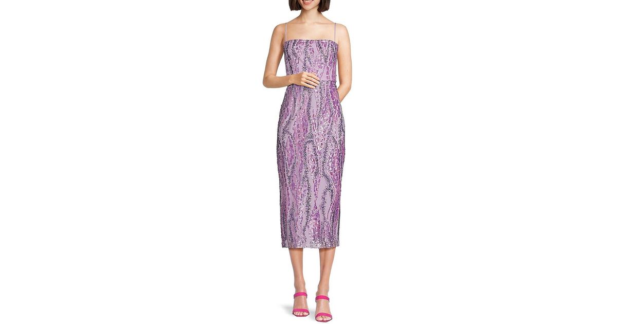 BCBG✨着画画像 bcbgmaxazria-Lilac-Sequin-